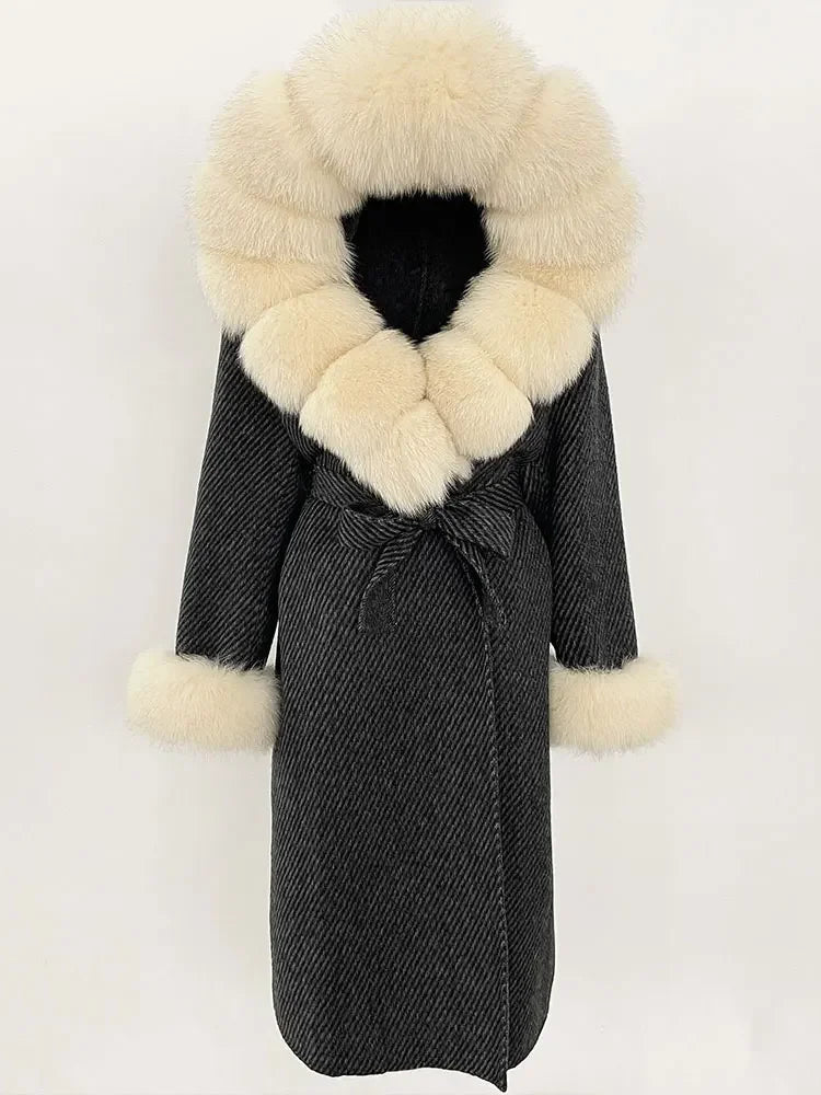 Elegant Warm Wool Blend Overcoat