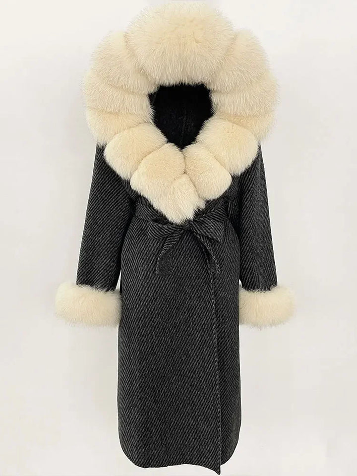 Elegant Warm Wool Blend Overcoat