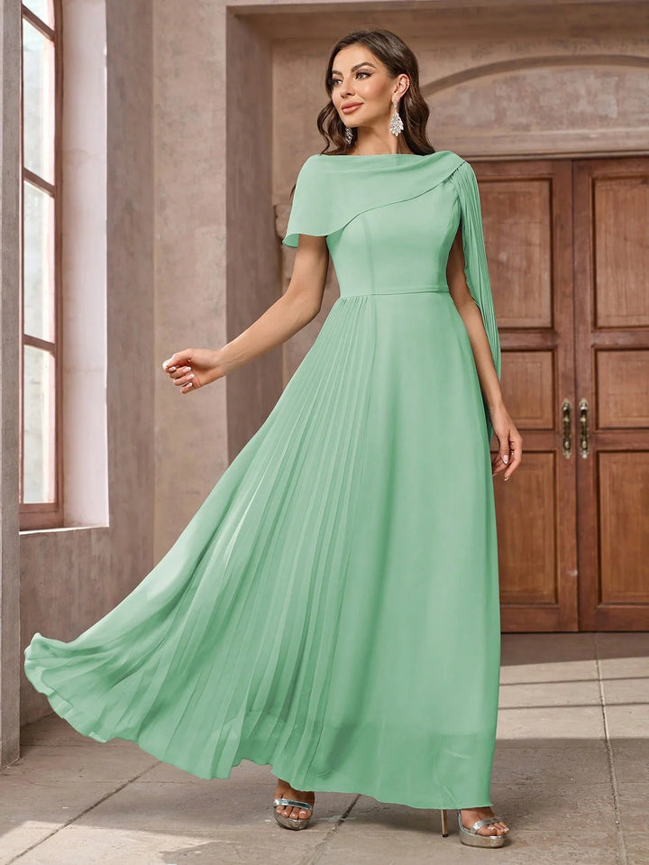 Attractive Floor-Length Chiffon Dress