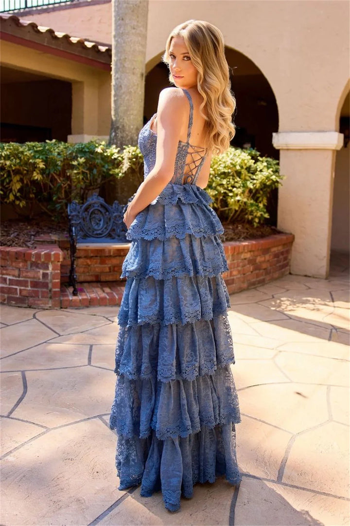 Alluring Tiered Ruffle Prom Dress