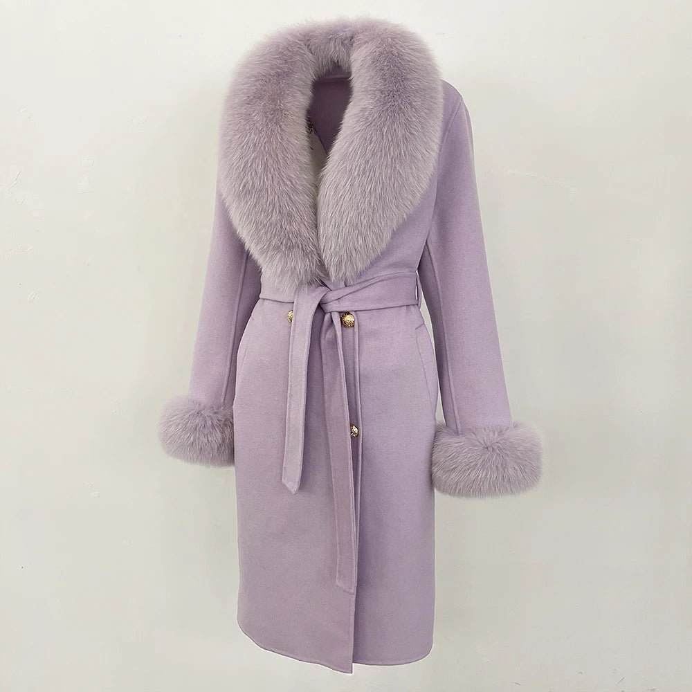 Comfortable Wool Cashmere Long Coat