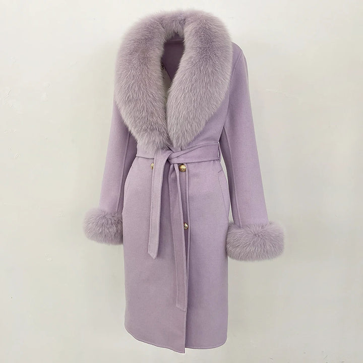 Comfortable Wool Cashmere Long Coat