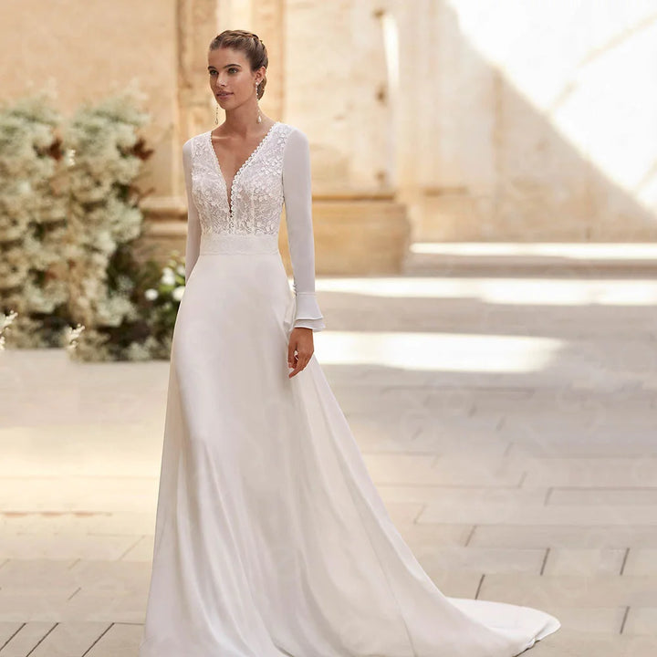 Luxury Cut-Out Back Wedding Dress