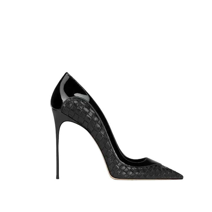 Stylish Leather Pointed Stiletto Pumps