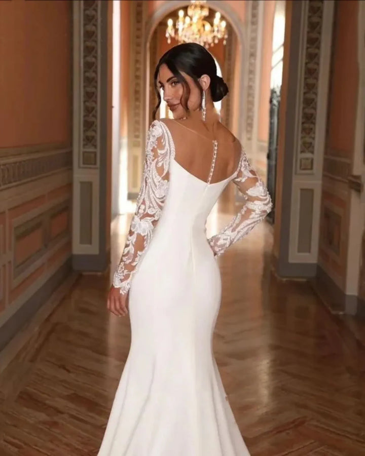 Stunning Open Back Bridal Gown