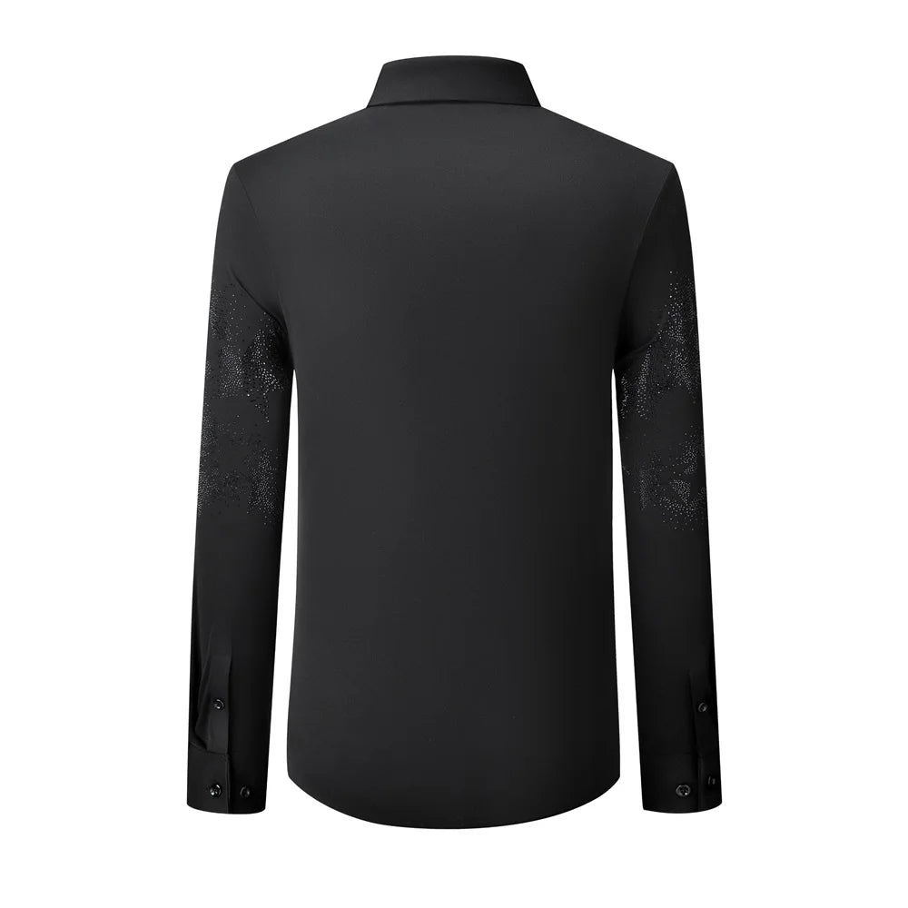 Modern Star Rhinestone Casual Shirt