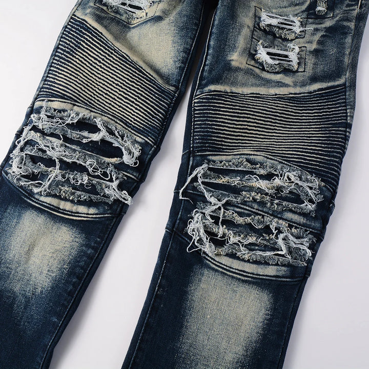 High Quality Holes Ripped Denim Jeans Pants