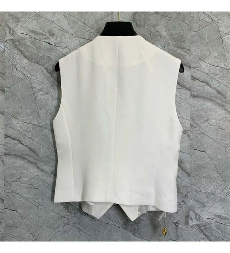 French Lady Sleeveless Blazer