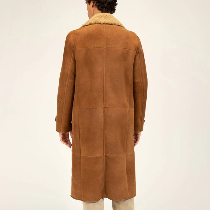 Real Leather Warm X-Long Coat