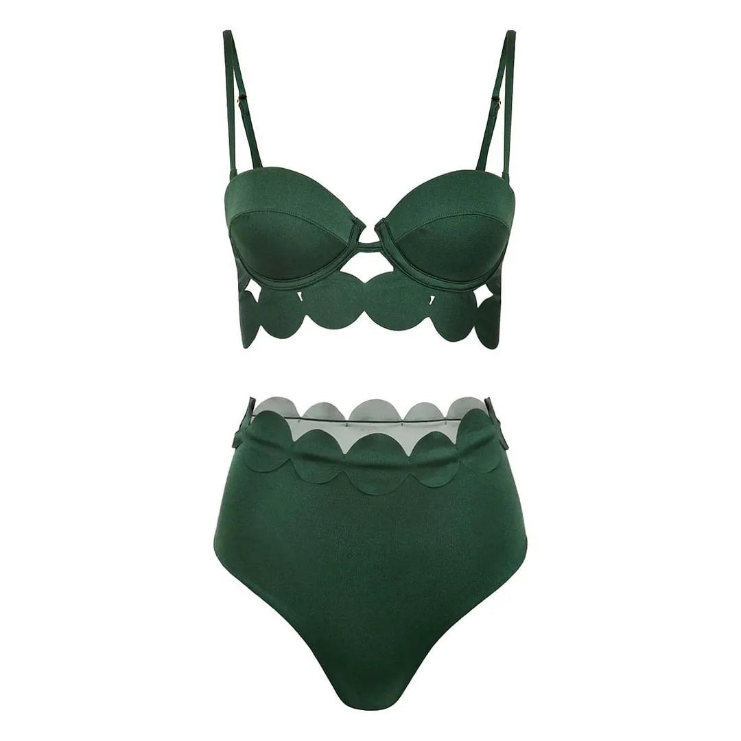 Stylish Hollow Laser Cut Bikini Set