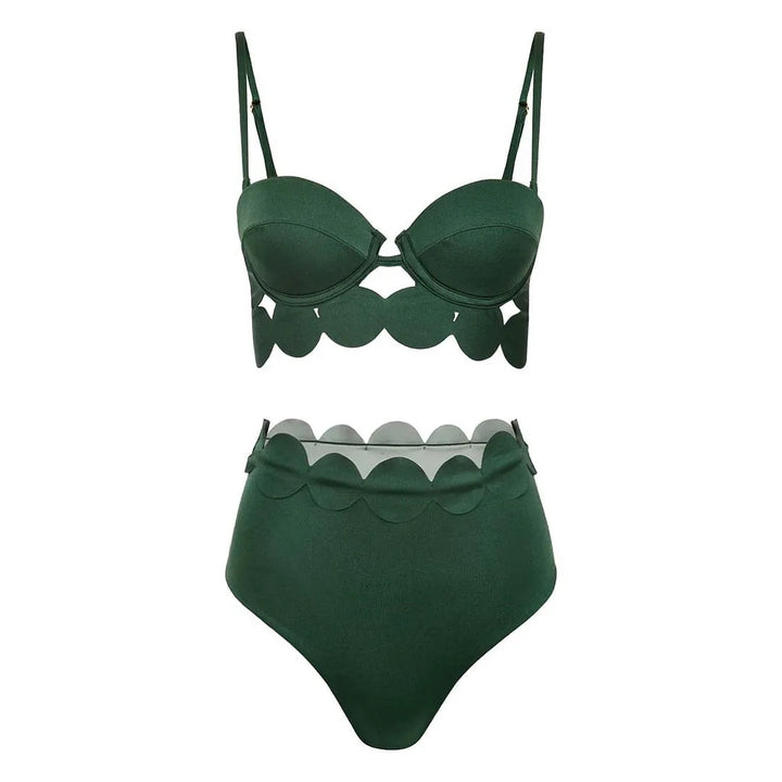 Stylish Hollow Laser Cut Bikini Set