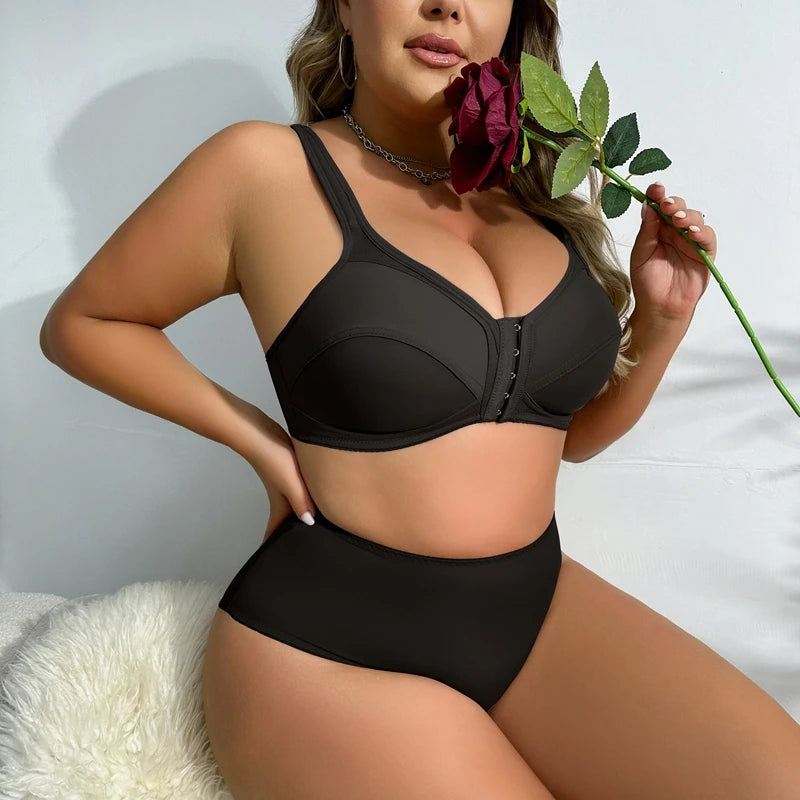Adjustable Plus Size Wireless Bra Set