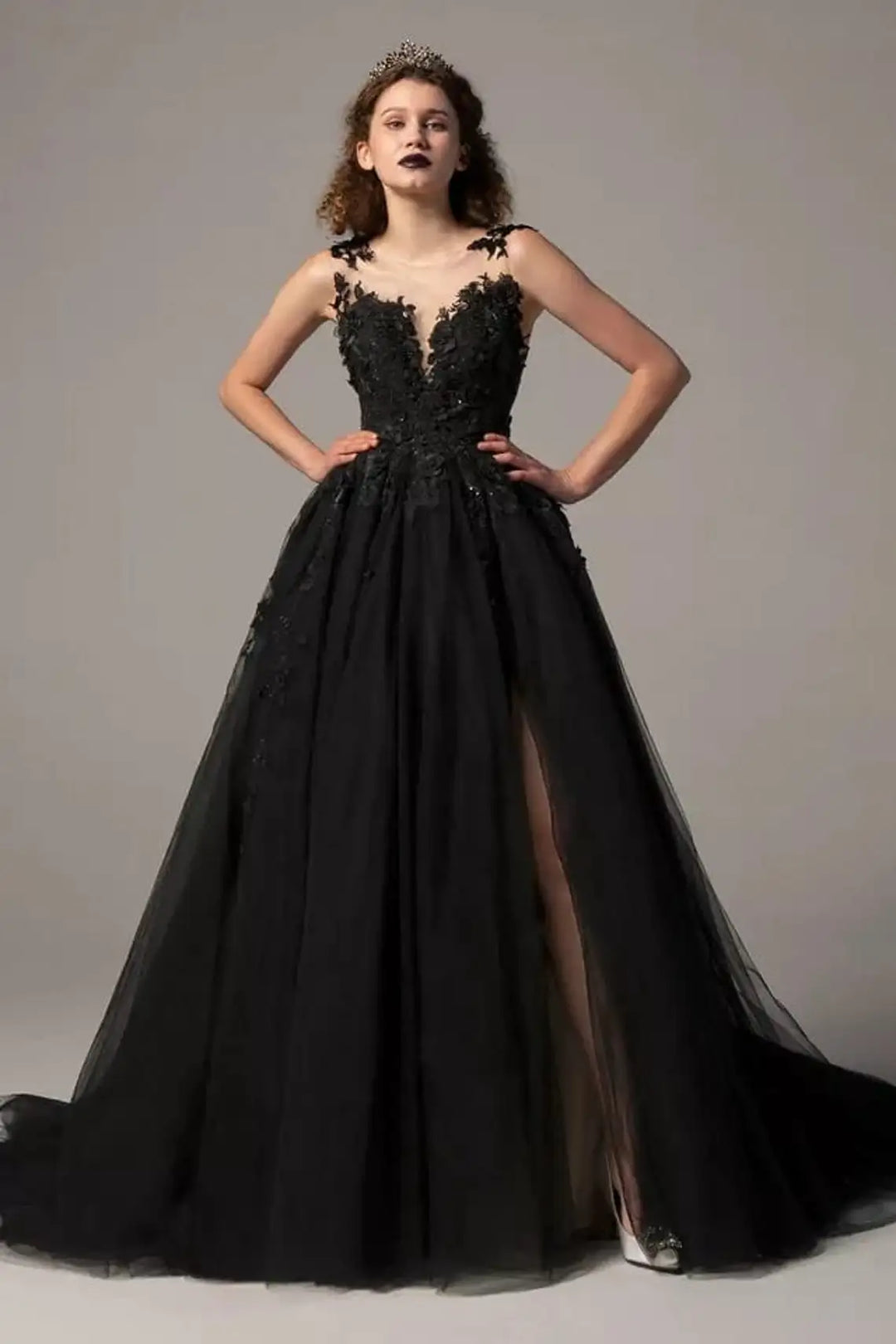 Front Slit Formal Prom Gowns