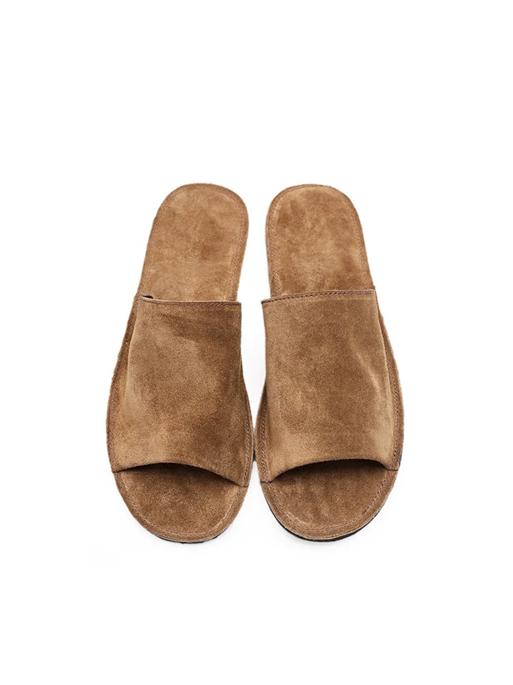 Trendy Leather Outdoor Slippers