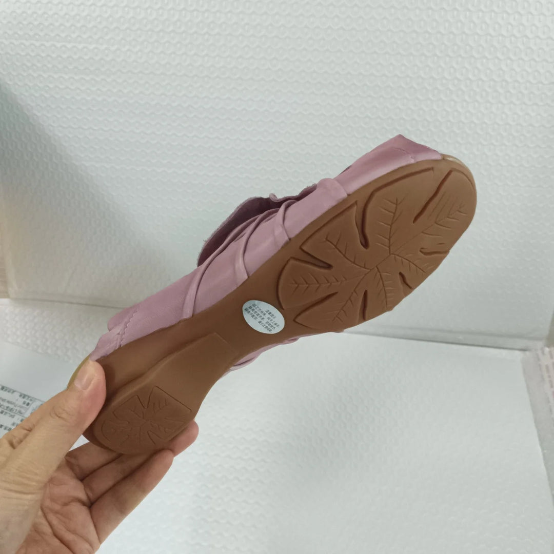 Comfy Hollow Flat Leather Shoes