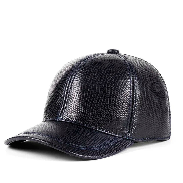 Classic Real Leather Baseball Cap