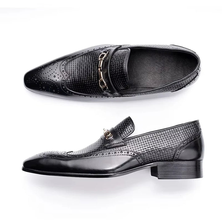 Minimalist Pointed Toe Leather Loafers