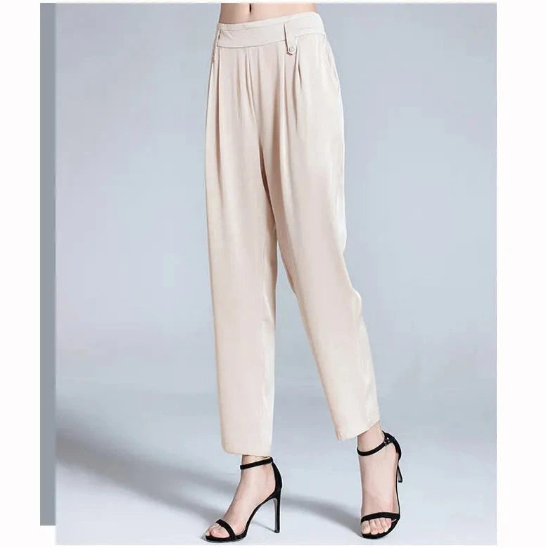 High-Waist Long Harem Trousers