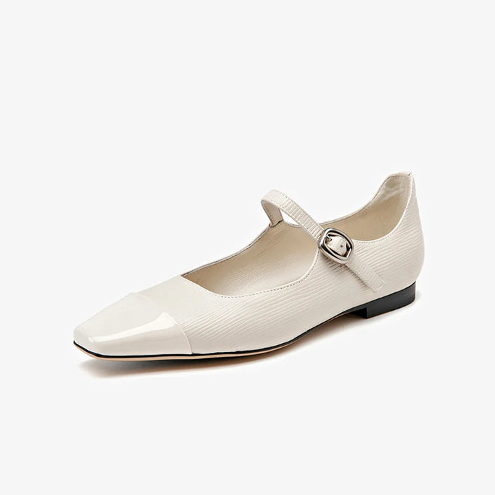 Stylish Buckle Strap Flat Shoes