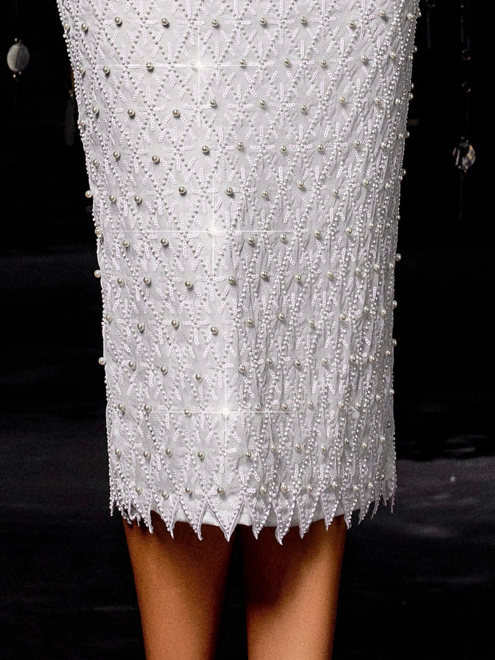 Lovely Beaded Bodycon Dress