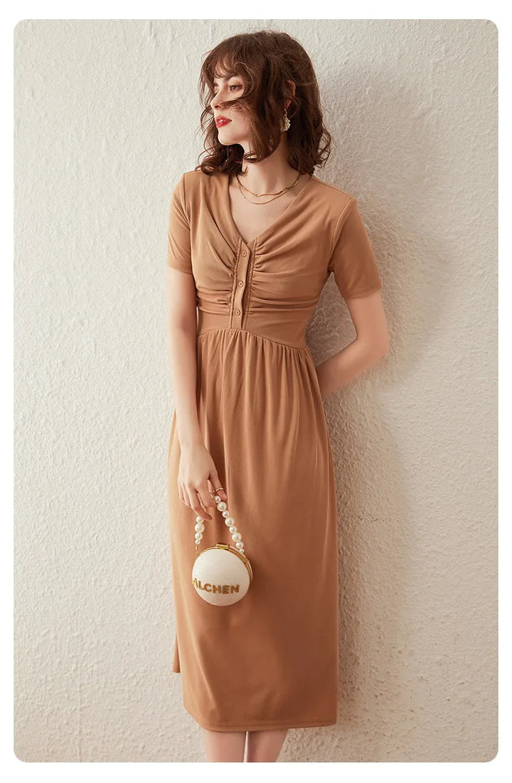 Elegant Slim A-line Dress