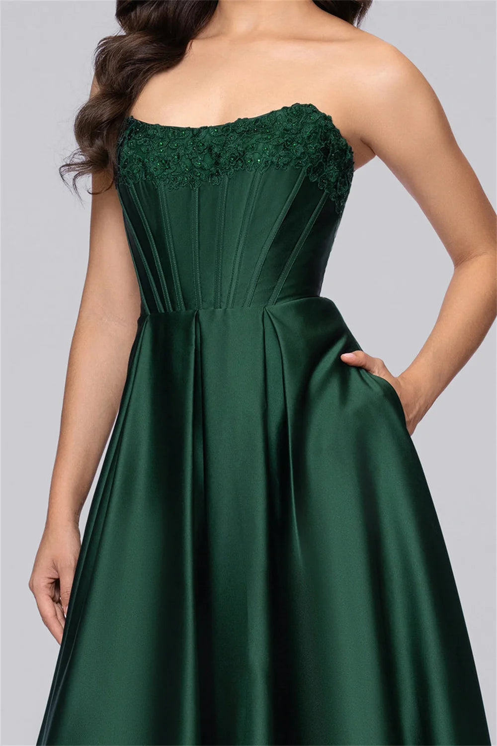 Regal Off-the-shoulder Satin Prom Gown