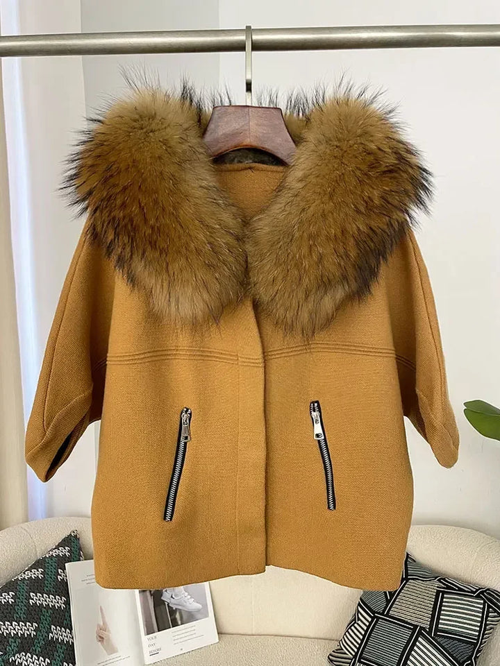Luxurious Fur Collar Thick Warm Jacket