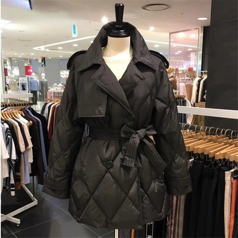 Premium Slim Fit White Duck Down Jacket