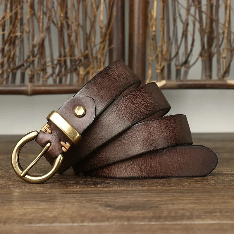 Pin Hook Real Cow Leather Belt