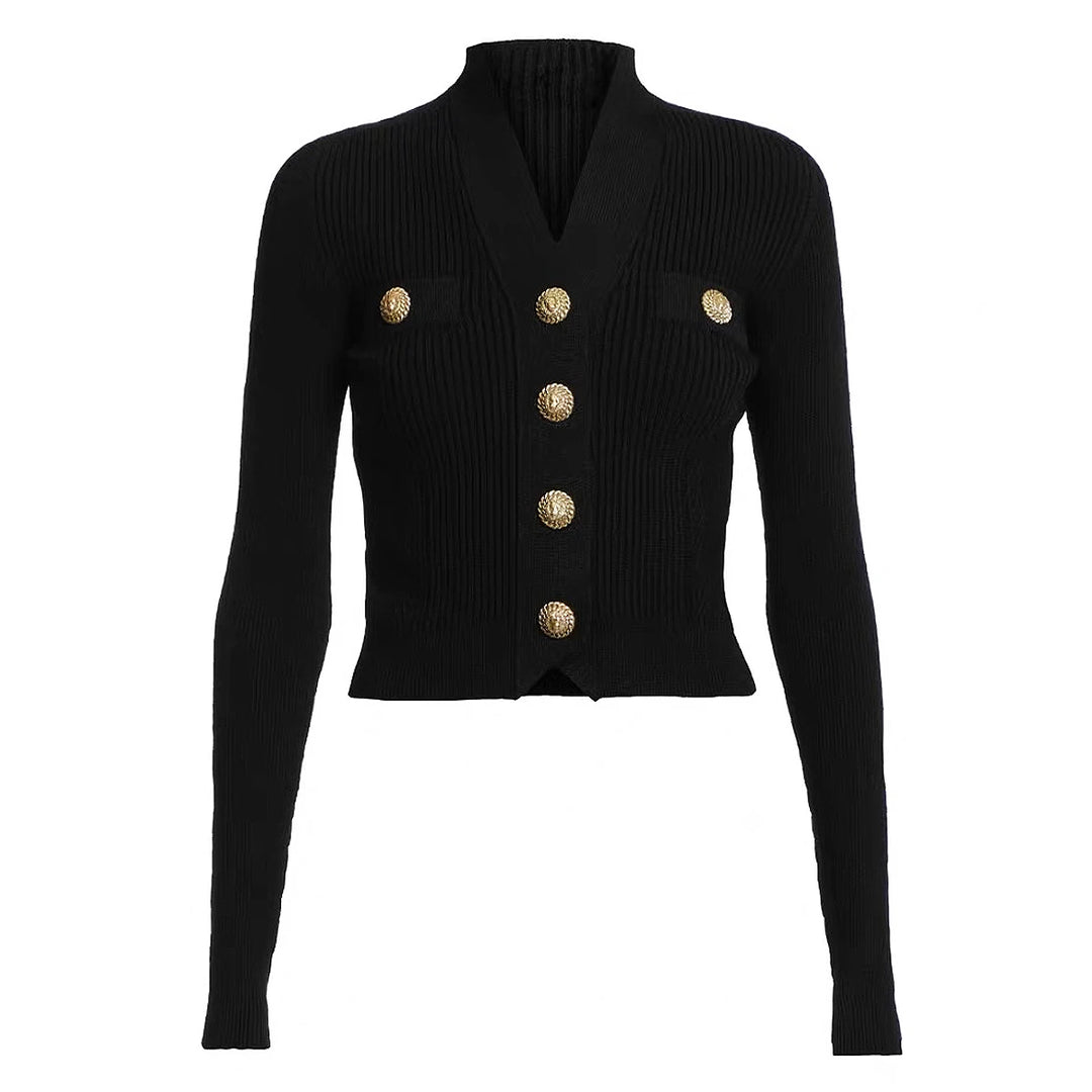 Versatile Short V-neck Cardigan