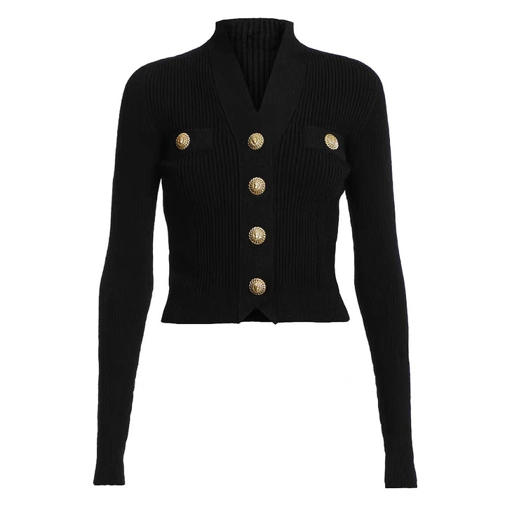 Versatile Short V-neck Cardigan