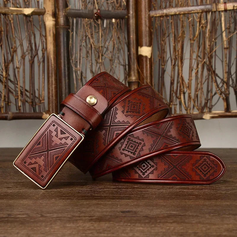 Light Luxury Cowboy Leather Belt