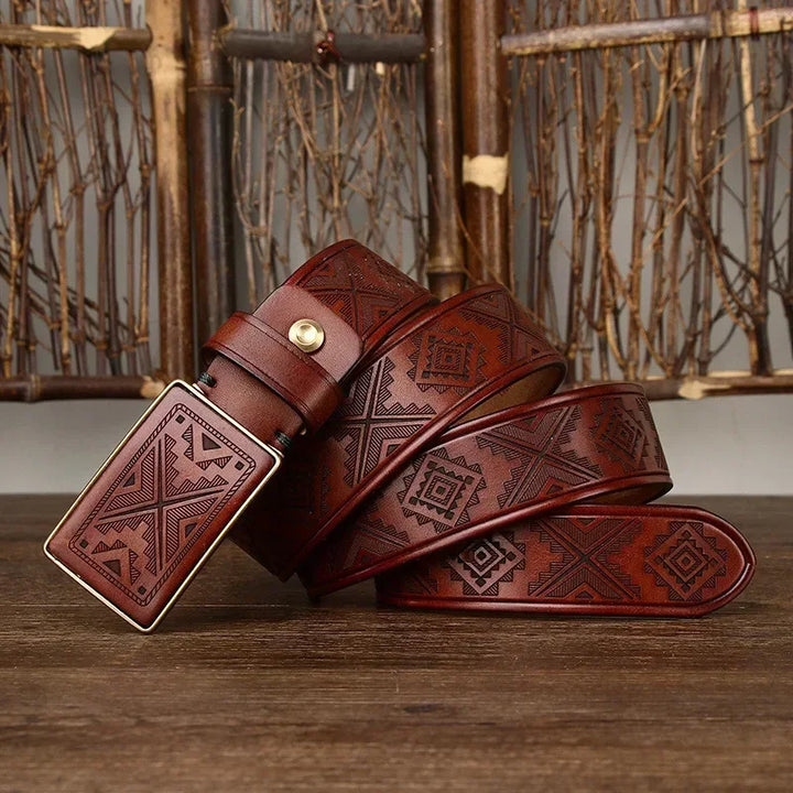Light Luxury Cowboy Leather Belt