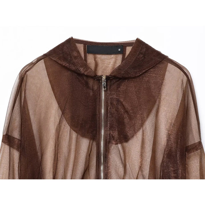 Casual Semi-Sheer Organza Jacket