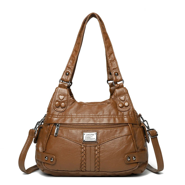 Refined Soft Leather Crossbody Bag