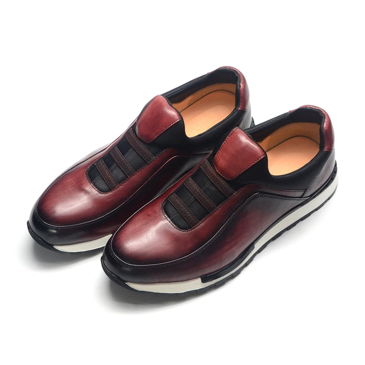 Luxury Elastic Band Leather Sneakers