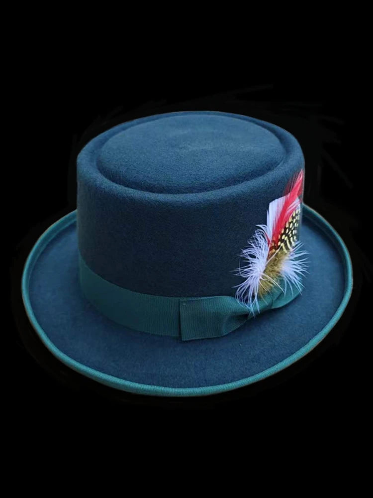 Stylish Decorative Flat Wool Hat