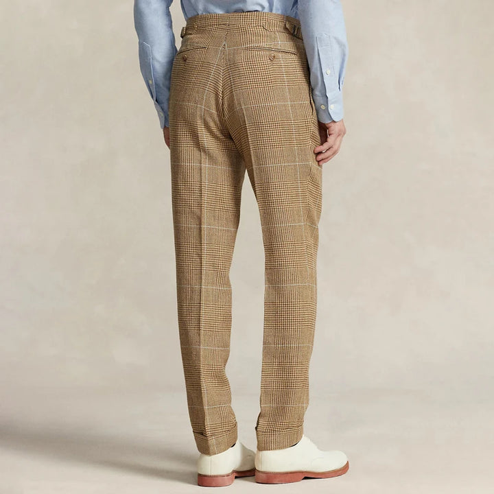 Classic British Style Plaid Wool Pants