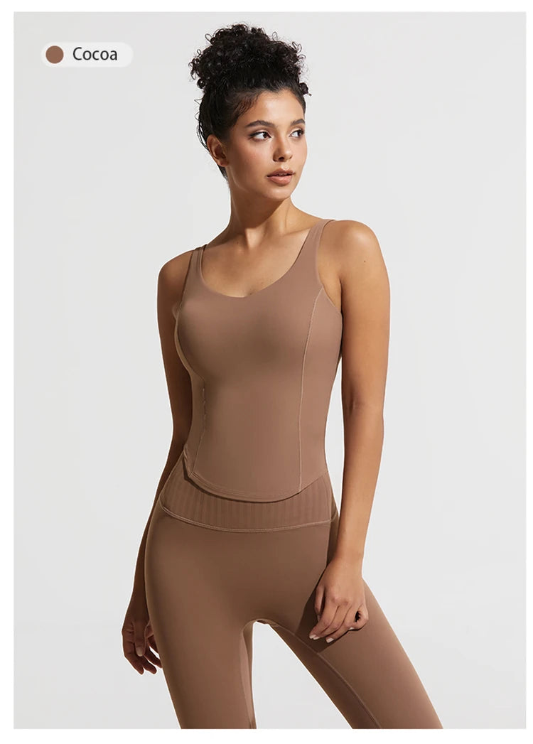 Fixed Padding Women's Workout Tank Tops