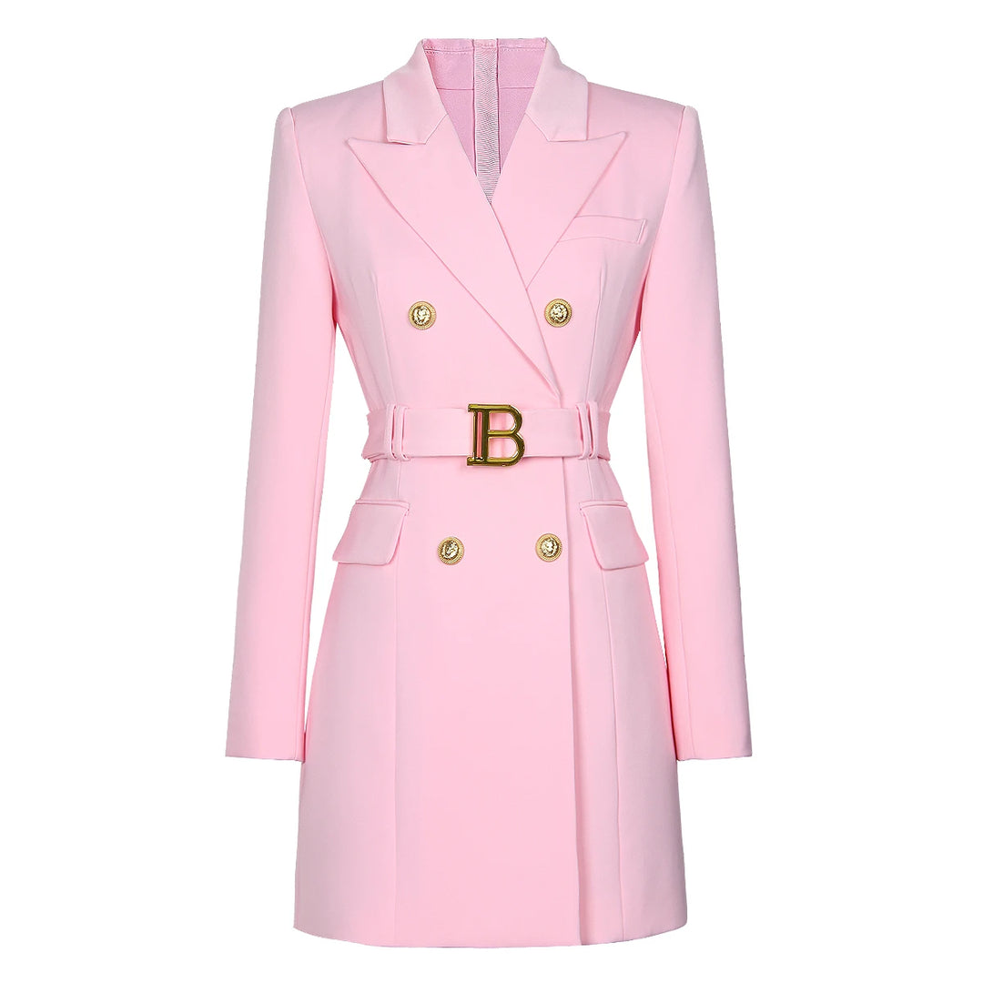 Keep You Accompanied Belted Blazer