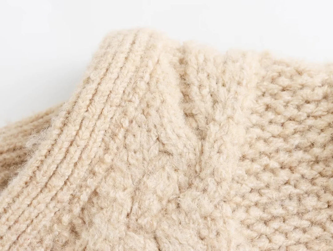 Graceful Pearl Knitted Short Jacket