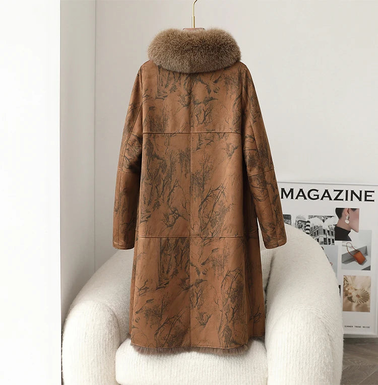 Understated Real Fur Long Coat