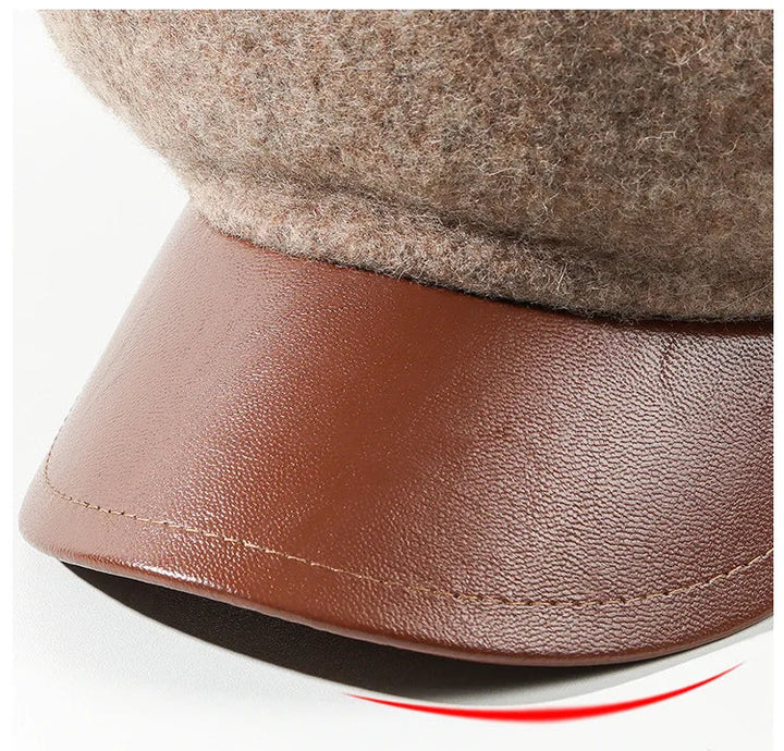 Elegant Knit Wool Beret Hat