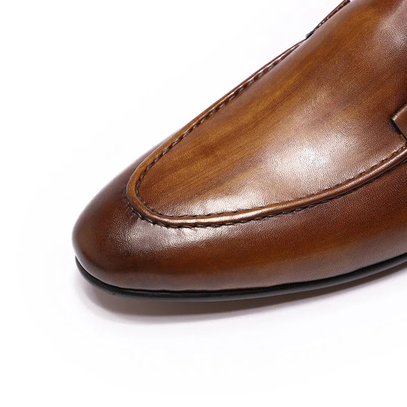 Graceful Handmade Real Leather Loafers
