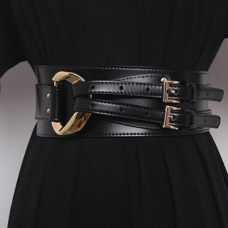Trendy Irregular Waist Seal Leather Belt