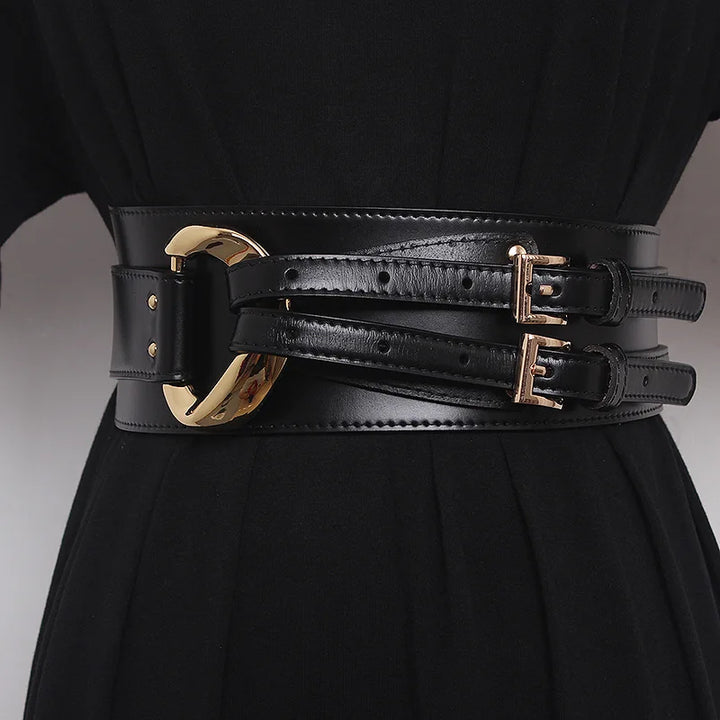 Trendy Irregular Waist Seal Leather Belt