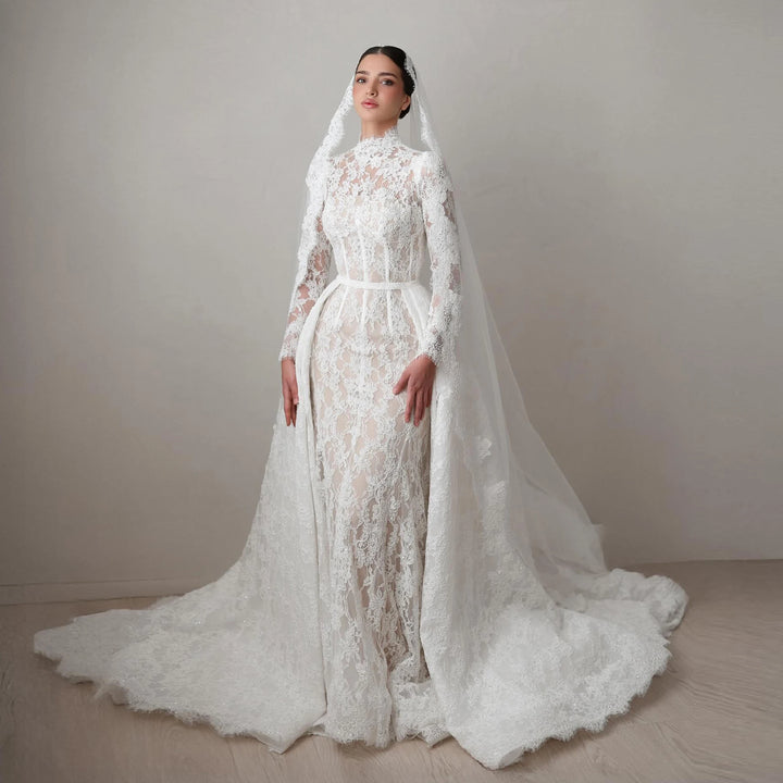 Timeless High Neck Mermaid Bridal Couture
