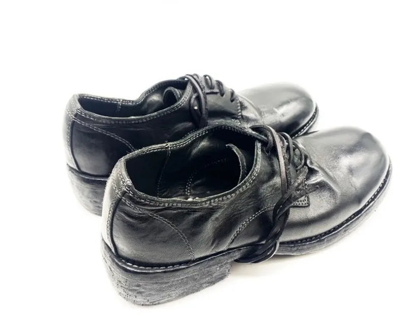 Bold Horsehide Leather Derby Shoes