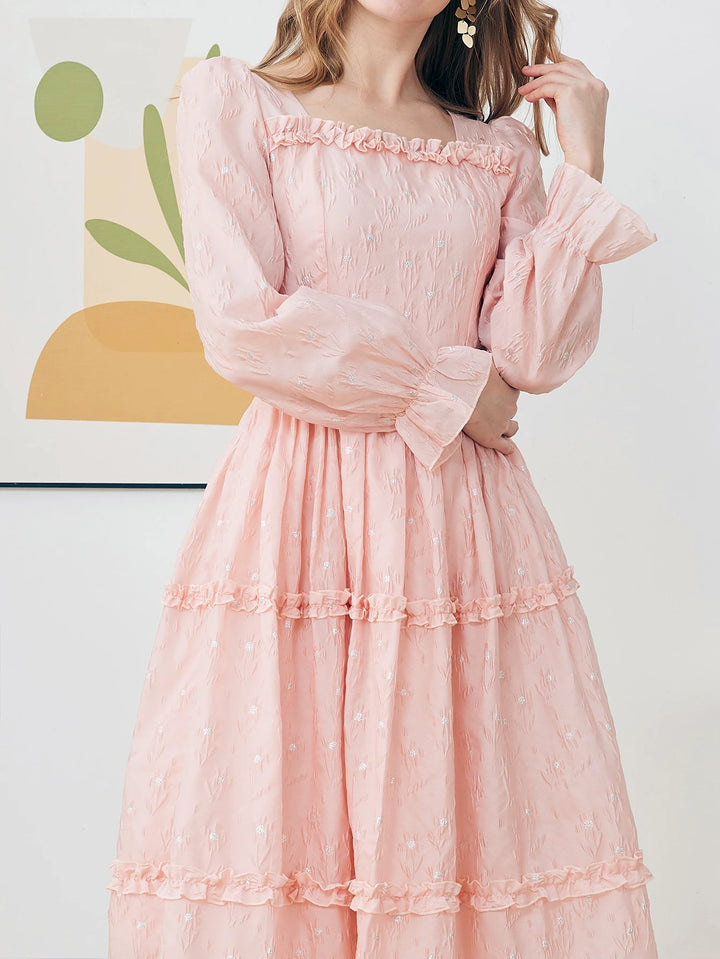 Lavish Ruffle Hem Maxi Dress