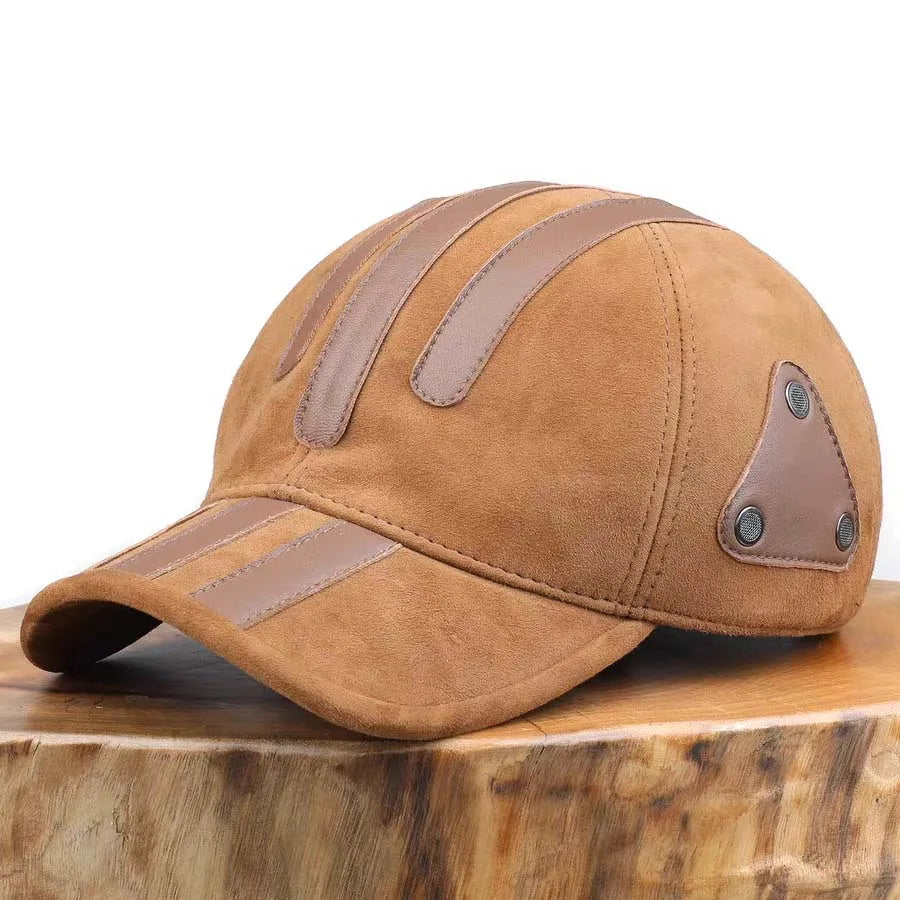 High Quality Suede Leather Baseball Cap